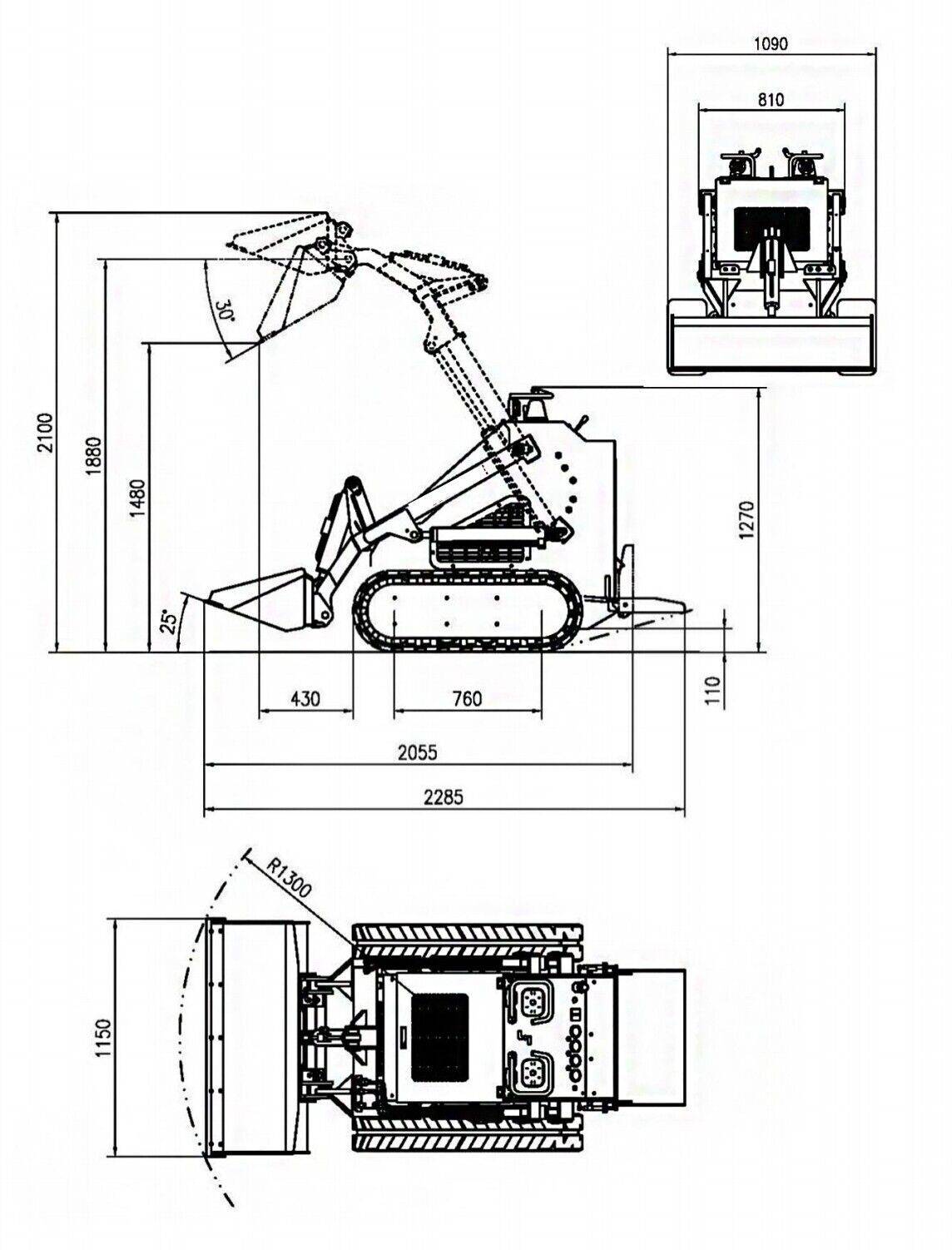 TYPHON STOMP skid steer operator platform and controls